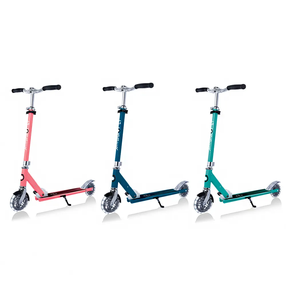 【GLOBBER 哥輪步】官方直營 法國 FLOW ELEMENT LIGHTS 兒童/青少年折疊滑板車(發光前後輪、滑板車)
