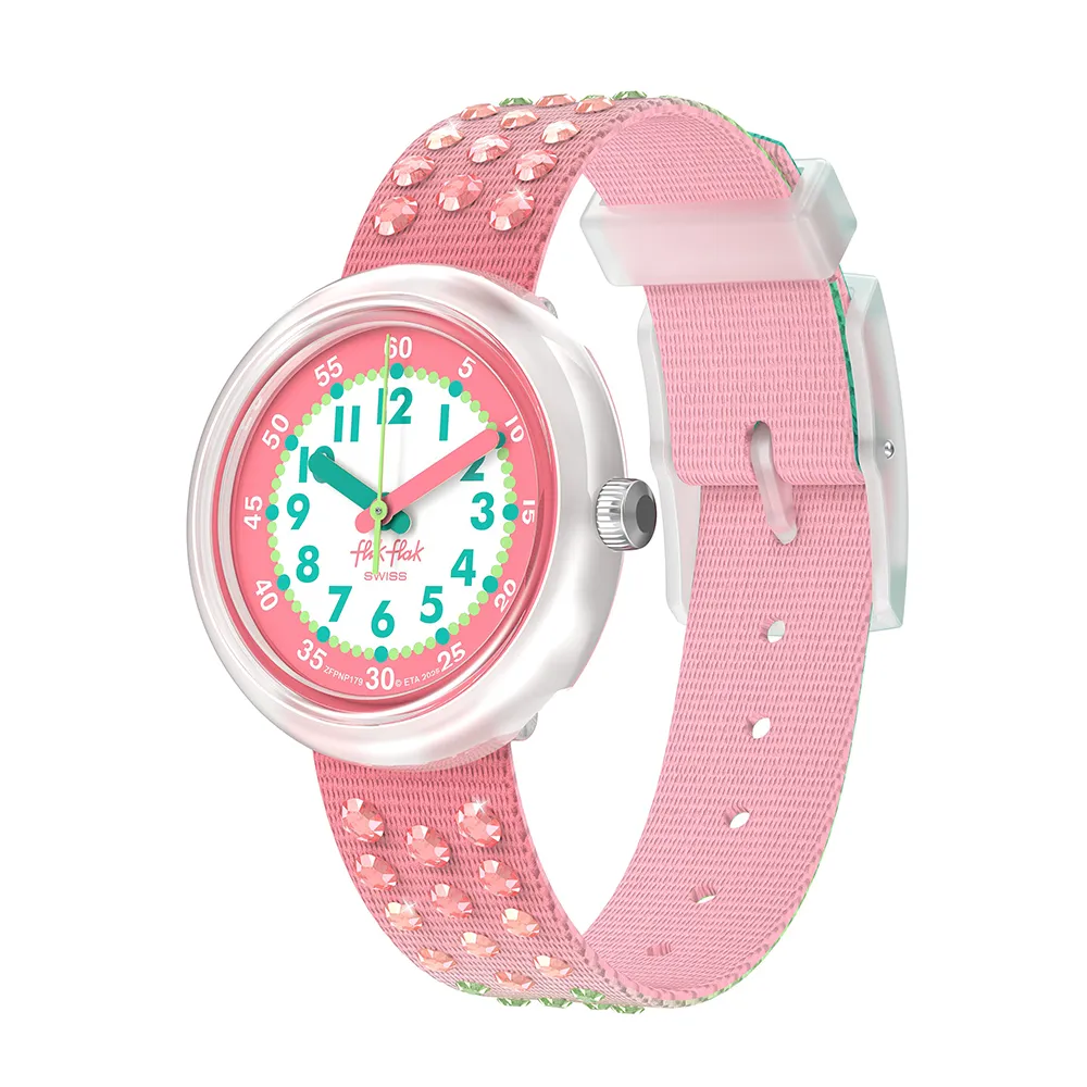【Flik Flak】兒童手錶 SPARKLY MELON 兒童禮物/安全防水/瑞士製造 FPNP179 (31.85mm)