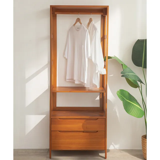 【Mahogany 瑪荷尼家具】免組裝 68X40X180 誠品吊衣架MYR-B 全原木桃花心木 衣架 M1-AT(C10)