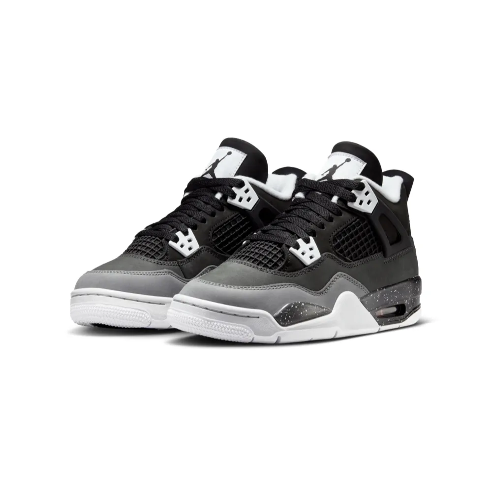 【NIKE 耐吉】Air Jordan 4 Retro Fear 恐懼黑 GS FQ8213-002(AJ4 驚艷 有型 休閒鞋 大童鞋)
