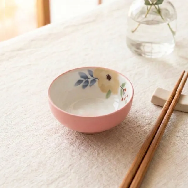 【Just Home】映花陶瓷3.7吋調味碟150ml(可微波 醬料碟 小碟子)