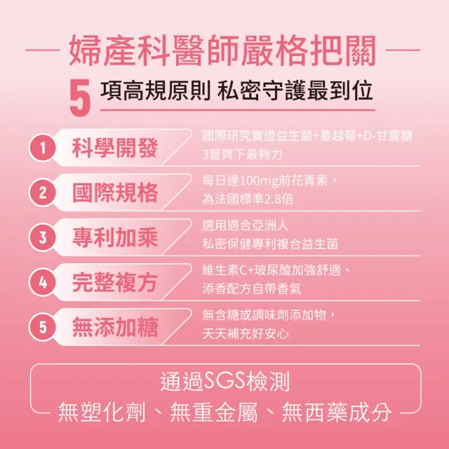 【Nutrimate 你滋美得】私密專科玫莓甘露糖 3入組(共90錠、甘露糖、蔓越莓、玻尿酸、專利益生菌)