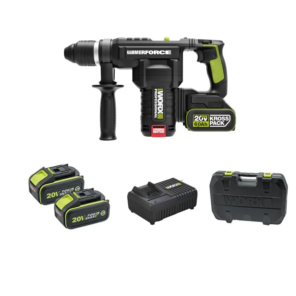 【WORX 威克士】20V 28mm 鋰電無刷出力電錘 WU399.2(無刷 無碳 無線 電錘 電鎚 錘鑽 鎚鑽 鋰電無碳壓鑽)