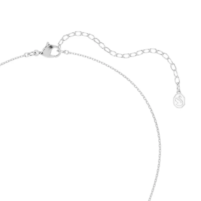 【SWAROVSKI 施華洛世奇】官方直營 Sublima 星星鏈墜 圓形切割 白色 鍍白金色 | 5758393