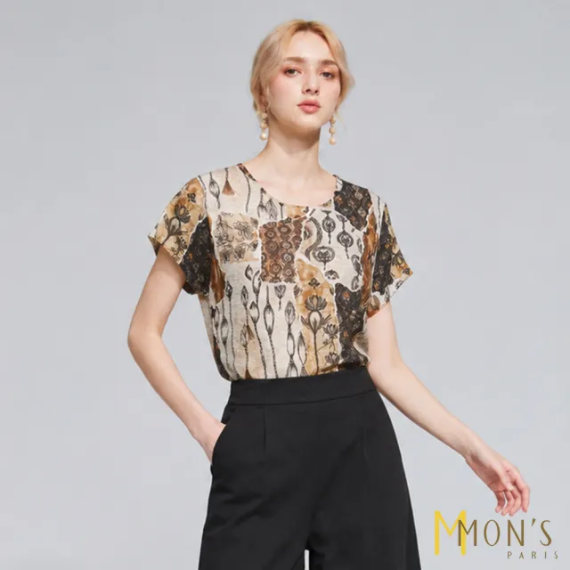 【MON’S】線苗光影輕盈棉絲上衣