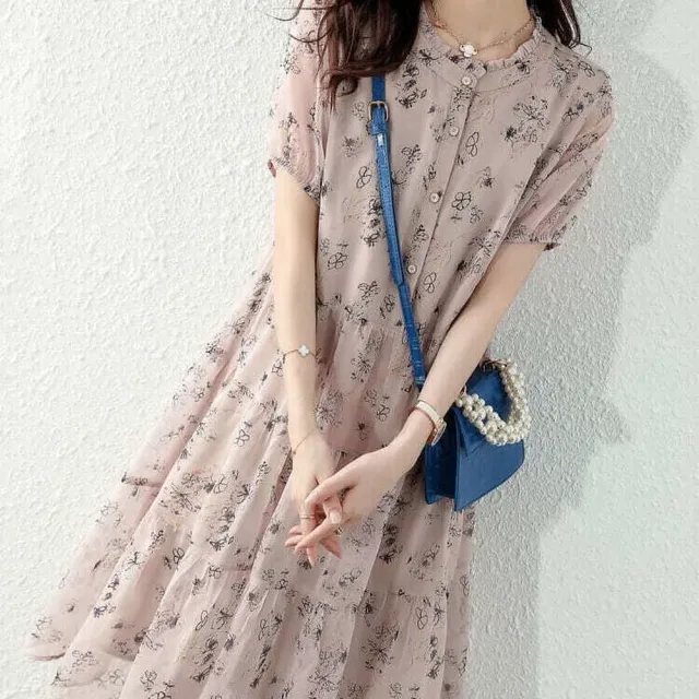 【MU YI YANG 慕衣洋】飄飄文藝女神燈籠袖洋裝