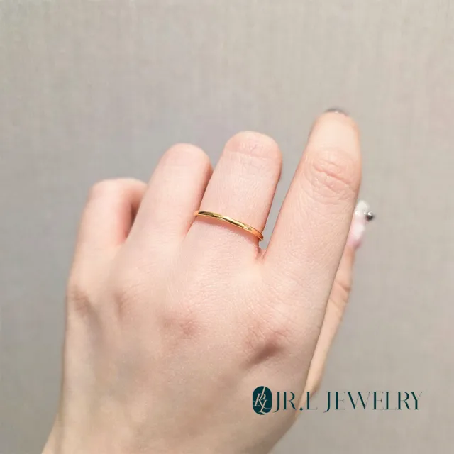 【JR.L JEWELRY】18K金 光面黃K金戒指(固定戒圍)