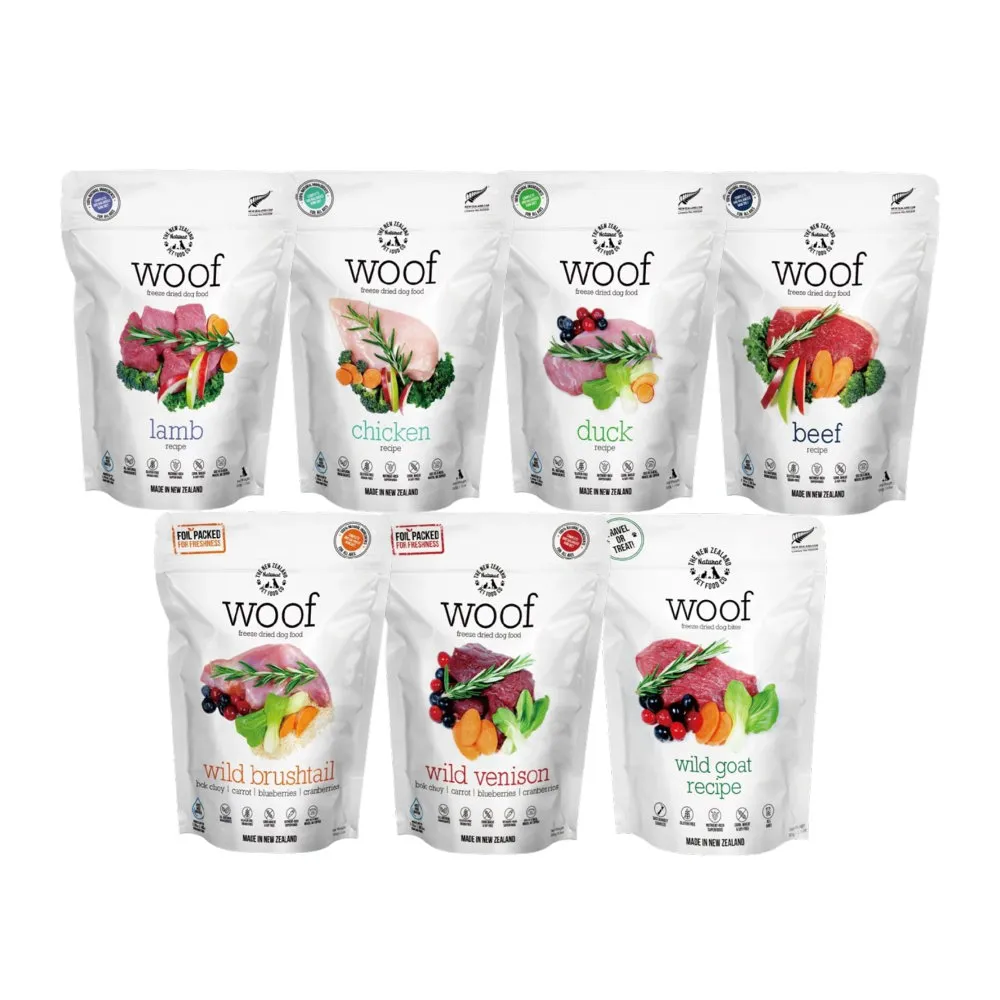 【NZ Natural】woof狗狗冷凍乾燥生食餐 1kg/2.2lbs(凍乾鮮食、狗飼料)