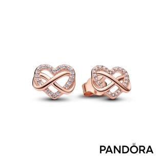 【Pandora 潘多拉】無限璀璨愛意針式耳環