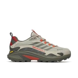 【MERRELL】Moab Speed 2 GTX 男 登山鞋 防水 戶外 越野 穩定 灰綠紅(ML00005347)