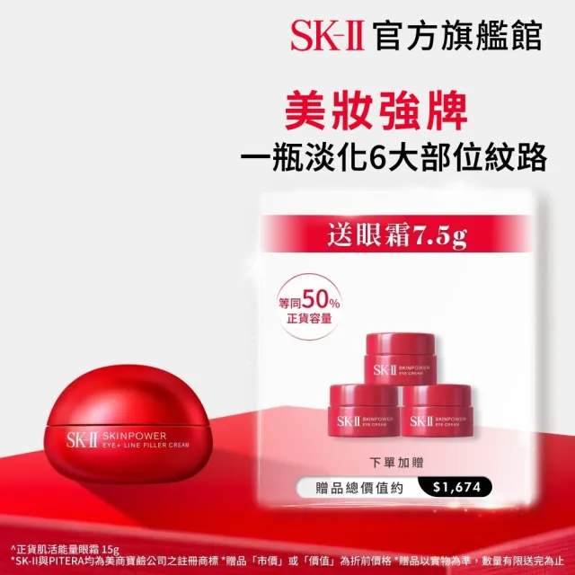 【SK-II】官方直營 肌源賦能撫紋眼霜 15g(撫紋小紅球)