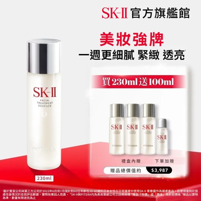 【SK-II】官方直營 青春寵愛禮盒組(青春露230ml/緊緻/透亮/臉部保養/臉部保養)