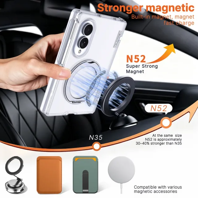 【ACE CASE】三星SAMSUNG Galaxy Z Fold8/熱點wide A10/中軸全包/360度/旋轉磁吸指環支架手機殼保護殼