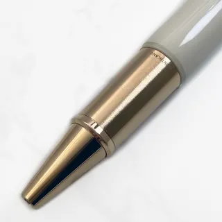 【MONTBLANC 萬寶龍】傳承系列紅與黑「迷你」特別版象牙白鋼珠筆(128122)