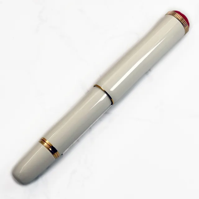 【MONTBLANC 萬寶龍】傳承系列紅與黑「迷你」特別版象牙白鋼珠筆(128122)