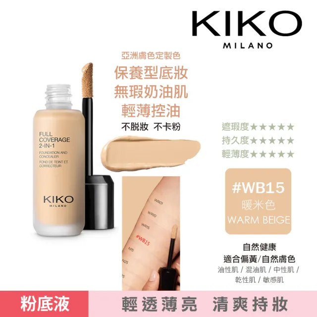 【KIKO MILANO】完美無瑕粉底液 25ml  三色任選(粉底液/遮瑕/底妝/定妝/BB霜/CC霜/妝前乳)