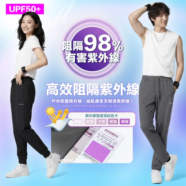 【YT shop】買一送一 男女款瞬間冰凍 極彈性運動涼感長褲 防曬 降溫 冰絲 工作褲 冰塊褲 空調褲