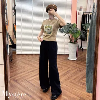 【my stere 我的時尚秘境】彈力親膚！花瓶短版修身T恤 兩色 彈性T 短版T 棉T 涼感T恤