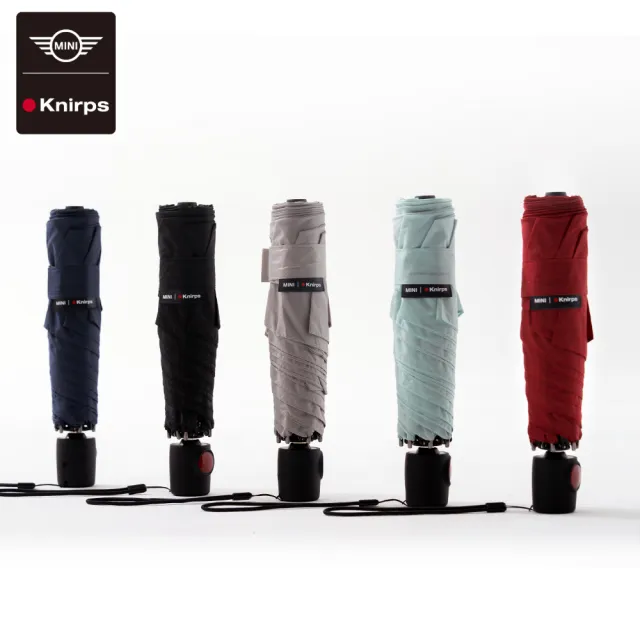 【Knirps 德國紅點傘】Knirps x MINI 聯名傘-三折自動傘 輕巧隨行(經典5色/威品嚴選)