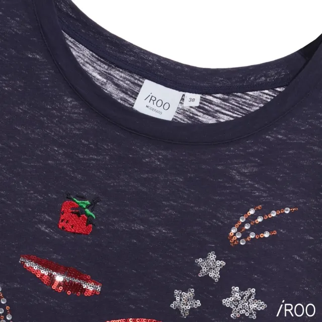 【iROO】經典刺繡針織衫
