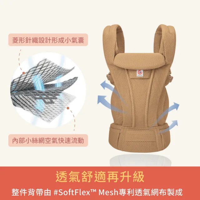 【Ergobaby】Omni Deluxe 旗艦型全階段四式透氣背帶(嬰兒背巾 新生兒揹帶 嬰兒背帶)