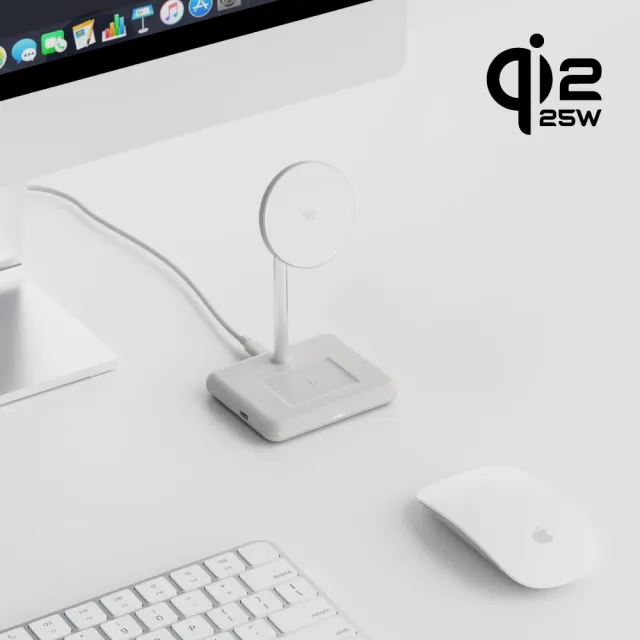 【ALLite】Allite WQ2 Qi2.2 2+1 磁吸無線充電座（ Qi2.2認證支援 25W 無線快充 ）