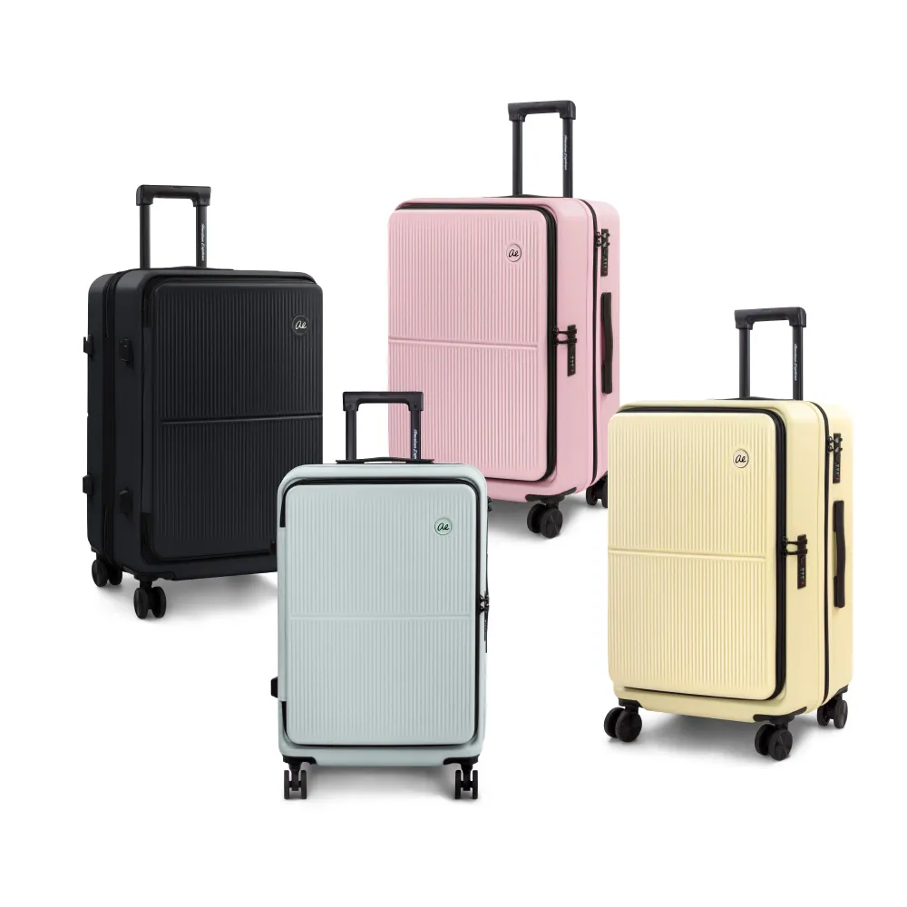 【American Explorer 美國探險家】快倉 20吋 前開+對開式 筆電夾層 雙排輪 登機箱 CF39 行李箱 旅行箱