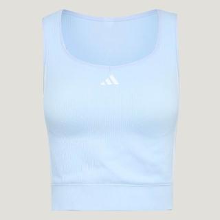 【adidas 愛迪達】DANCE TRAINING 背心上衣 LF0075 女款合身方領背心 CLIMACOOL科技