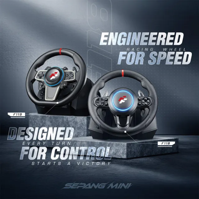 【FlashFire】Sepang Mini racing wheel 霍爾感應電競方向盤