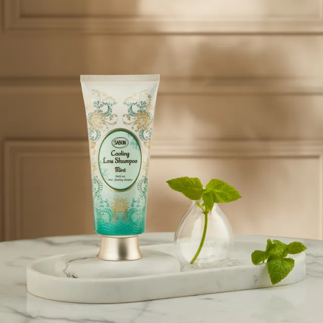 【SABON】官方直營 淨化髮肌組(死海鹽頭皮磨砂膏300g+沁檸薄荷溫和淨化洗髮乳200ml)
