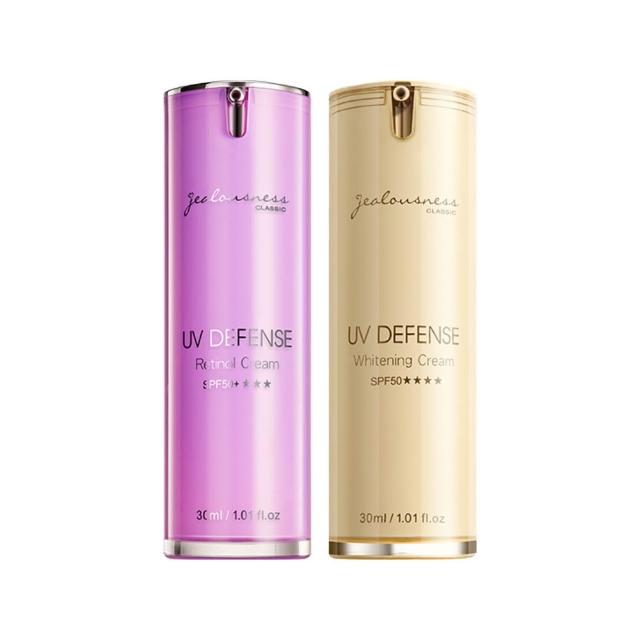【JS 婕洛妮絲】抗UV素顏霜PRO SPF50 30ml+鳶尾花A醇素顏霜SPF50+ 30ml（防曬提亮）