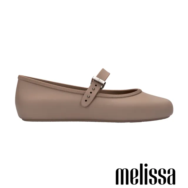 【Melissa】圓頭素面瑪莉珍鞋(咖啡色) 防潑水