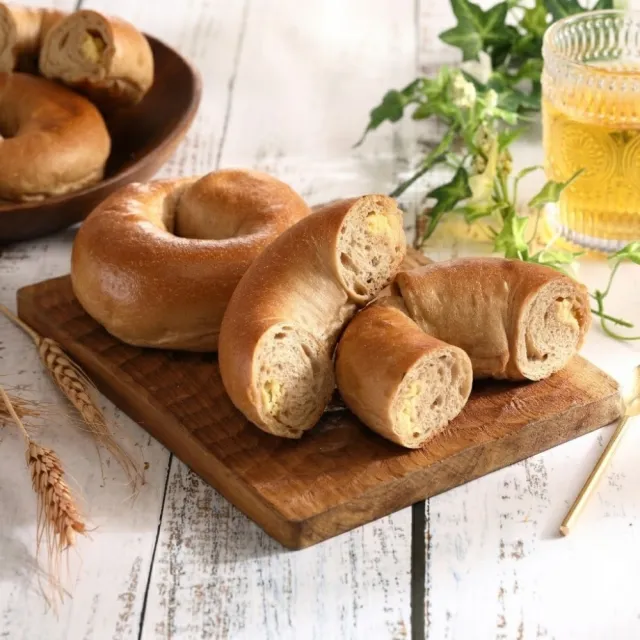 【BAKER 胖大師】蔓越莓乳酪貝果、咖啡奶酥貝果任選10入