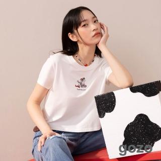 【gozo】PIXAR系列 胡迪&紅心1+1涼感短版T恤(白色)