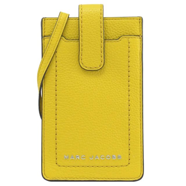 【MARC JACOBS】簡約皮革信用卡休閒手機袋斜背包(黃)