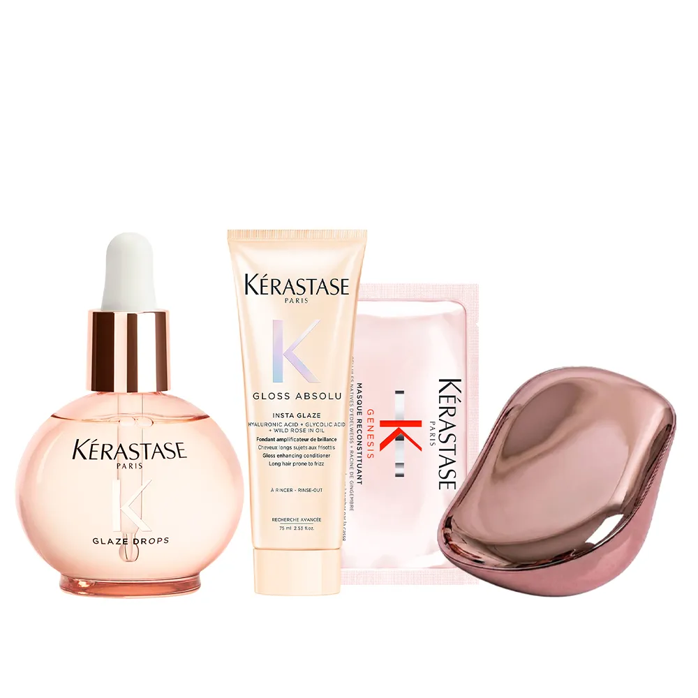 【KERASTASE 巴黎卡詩】釉光香頌玫瑰護髮精油45ml(全新上市/小粉球/柔順/抗躁/蓬彈)
