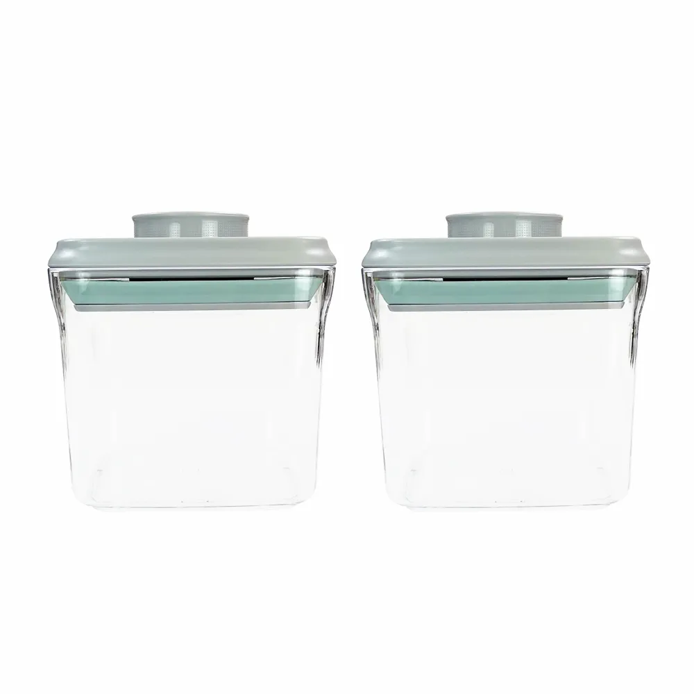 【啾愛你】500ml 2入組 一鍵按壓保鮮收納密封罐(密封罐 / 餅乾罐 / 保鮮罐 / 收納罐)