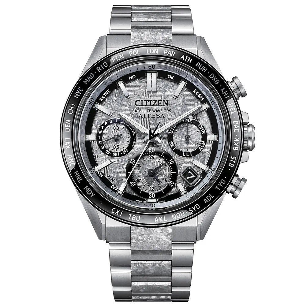 【CITIZEN 星辰】ATTESA 限量 韋禮安 廣告配戴 隱耀款 GPS光動能腕錶 推薦 送禮 畢業禮物 (CC4076-65A)