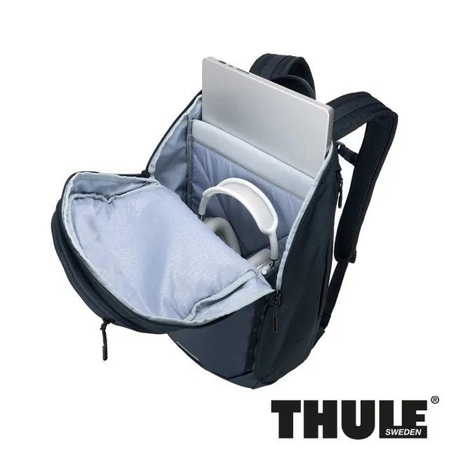 【Thule 都樂】Chasm 電腦後背包 26L 深藍色 (週年慶/露營/旅行/收納)