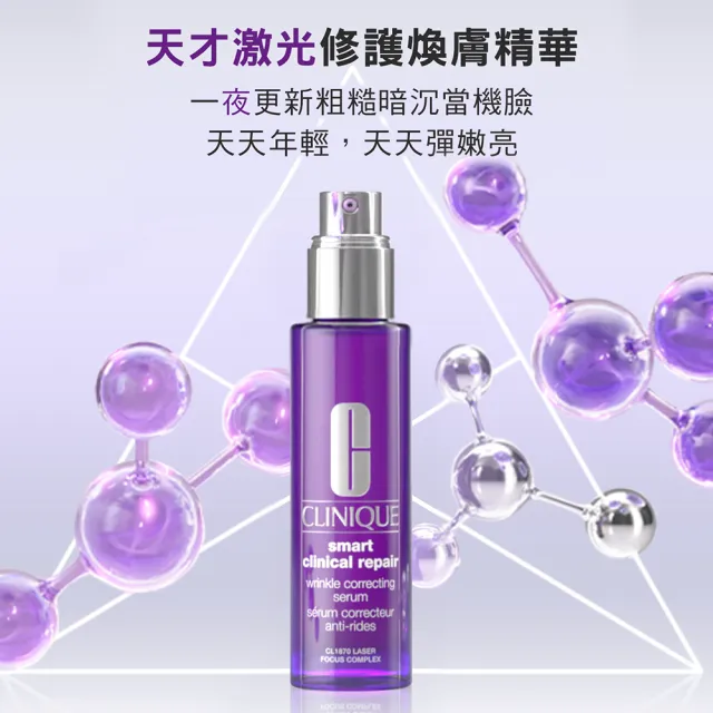 【CLINIQUE 倩碧】天才激光A醇加倍煥膚組(天才A醇精華50ml+30ml)