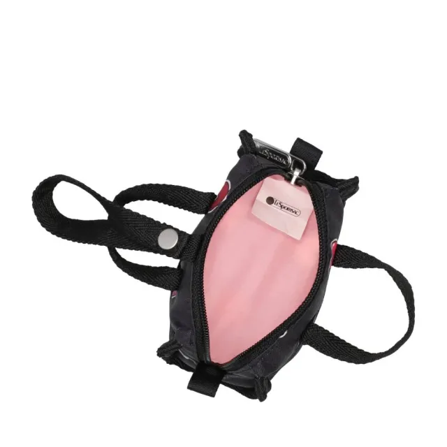【Lesportsac】Micro Weekender Charm 小吊掛飾零錢包 收納袋(愛心貼紙印花)