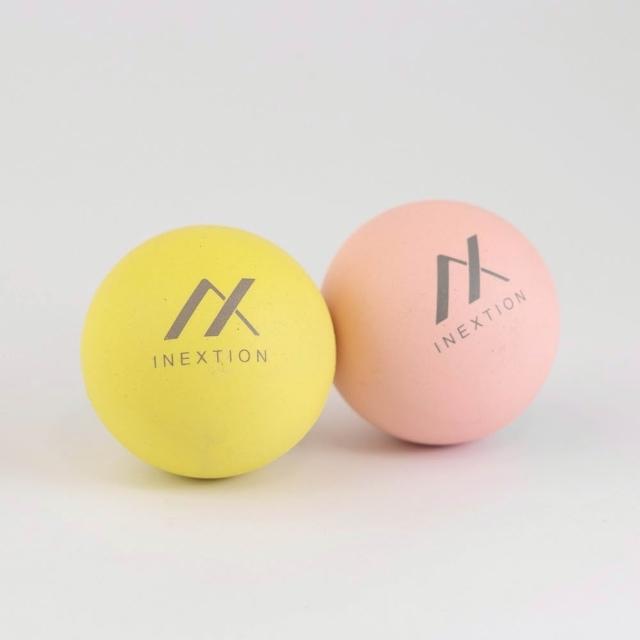 【INEXTION】Therapy Balls 筋膜按摩療癒球 - 泡泡糖新色版 (2入組) - 50D 天然橡膠按摩球 台灣製