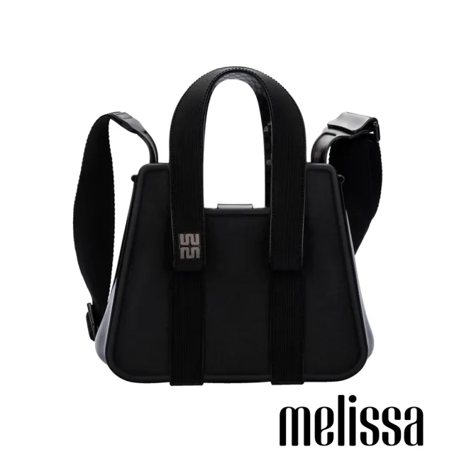 【Melissa】素色寬背帶小托特包(黑色) 防潑水