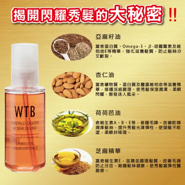 【WTB 昂賽芙】護髮保濕禮盒 亞麻籽修護精華100mlx2+隨身加濕器(美髮/護髮/加濕器/禮盒/禮物/尾牙)