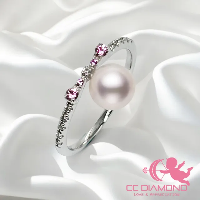 【CC Diamond】日本進口 18K 天女粉珍珠戒指(6.3mm)