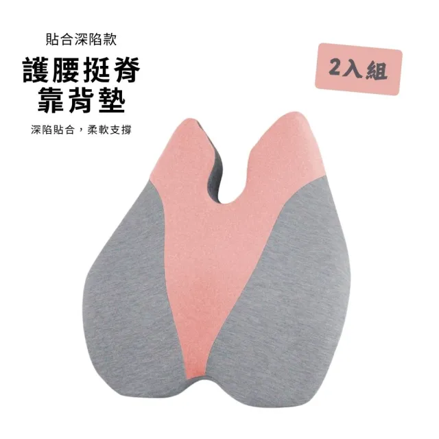 【Beroso 倍麗森】買一送一 美姿護脊靠背墊-2入組(腰部支撐 靠腰墊 腰靠墊 護腰 禮物 雙11)