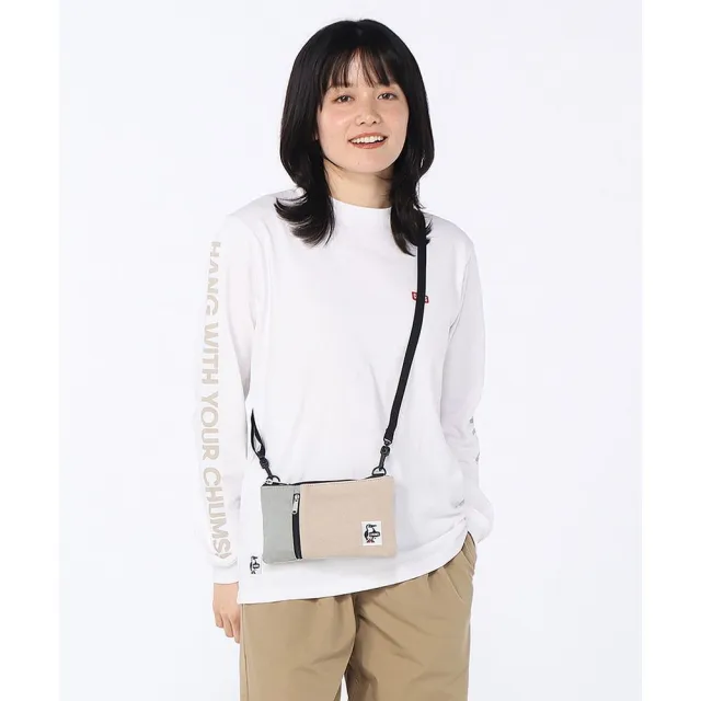 【CHUMS】CHUMS 休閒 Smart Phone Shoulder Sweat Nylon手機收納肩背包 米灰/Stone 男女 (CH603611G113)