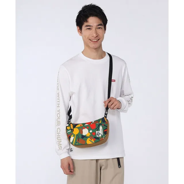 【CHUMS】CHUMS 休閒 Mini Banana Shoulder Sweat Nylon肩背包(約2.5L) Big Motif 男女 (CH603609Z403)