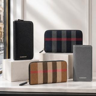 【BURBERRY 巴寶莉】品牌經典拉鍊/翻蓋長夾(多款任選)
