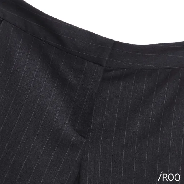 【iROO】羊毛直筒西裝褲